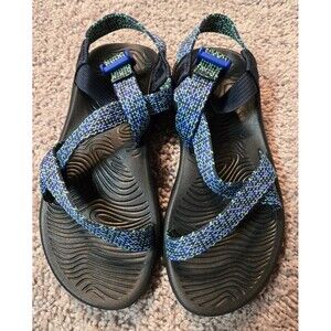 Chaco Women's Zvolv Scaled Royal Blue Black Size 6
